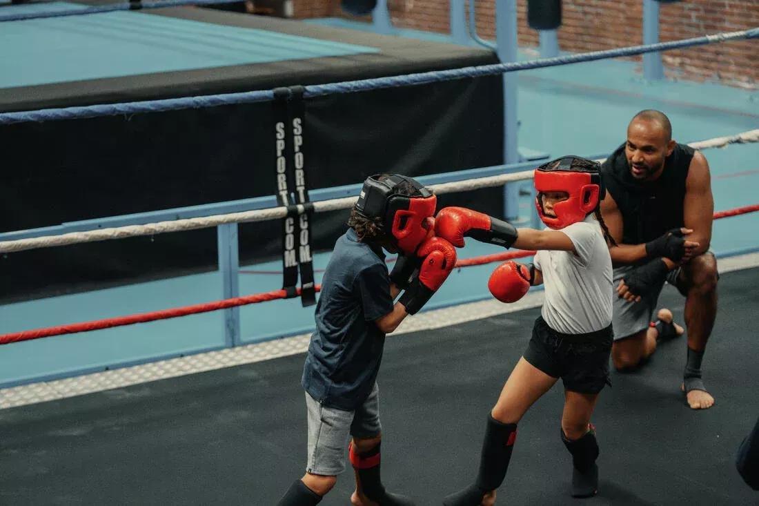 AZURE BLUE Kids' Boxing and Martial Arts Mouthguard - Clear, , large image number 5