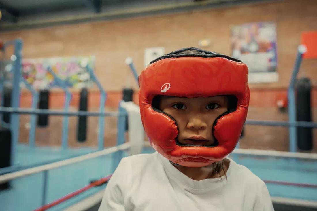 AZURE BLUE Kids' Boxing and Martial Arts Mouthguard - Clear, , large image number 7