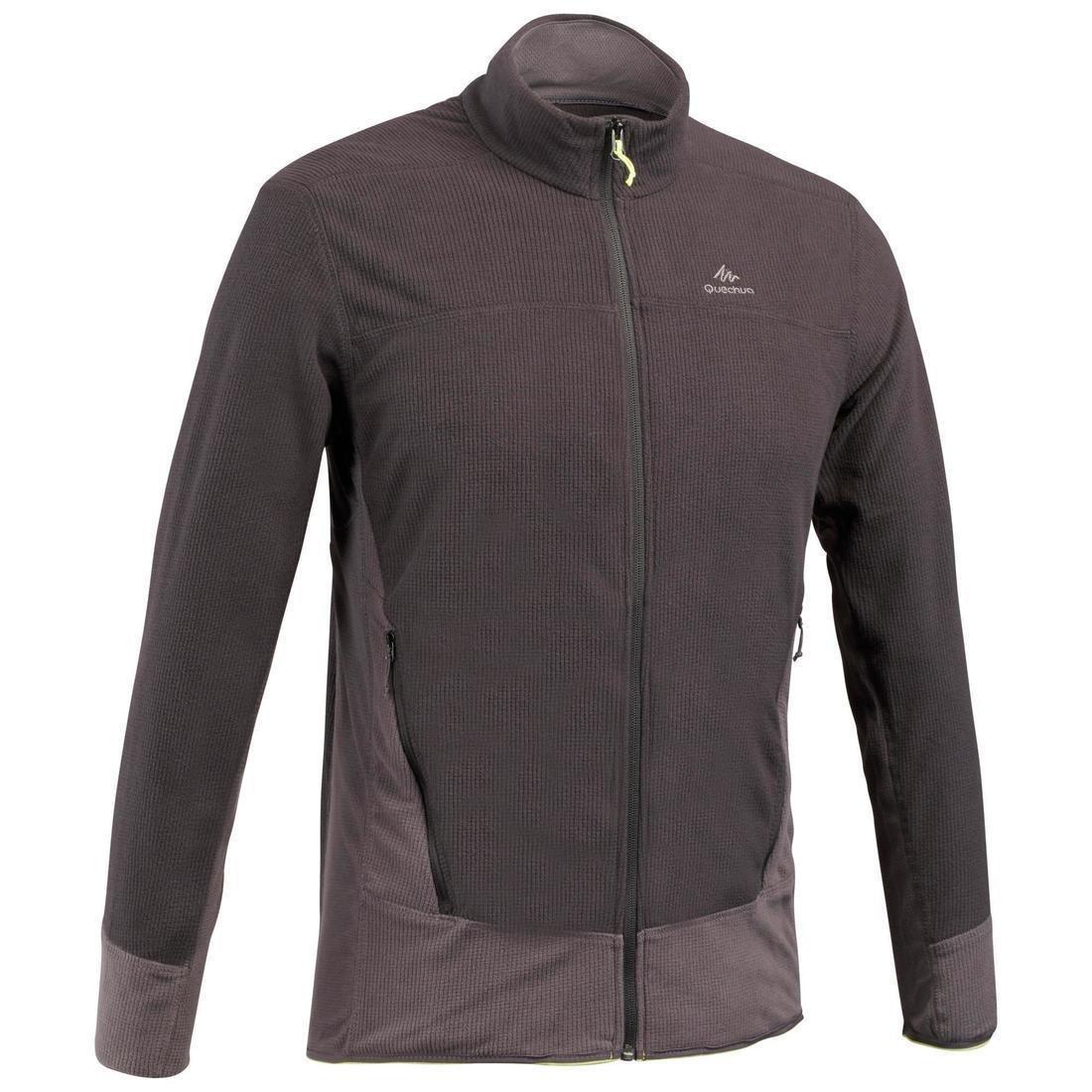 Men's Hiking Light Fleece Jacket Mh520, Black, No Color, medium