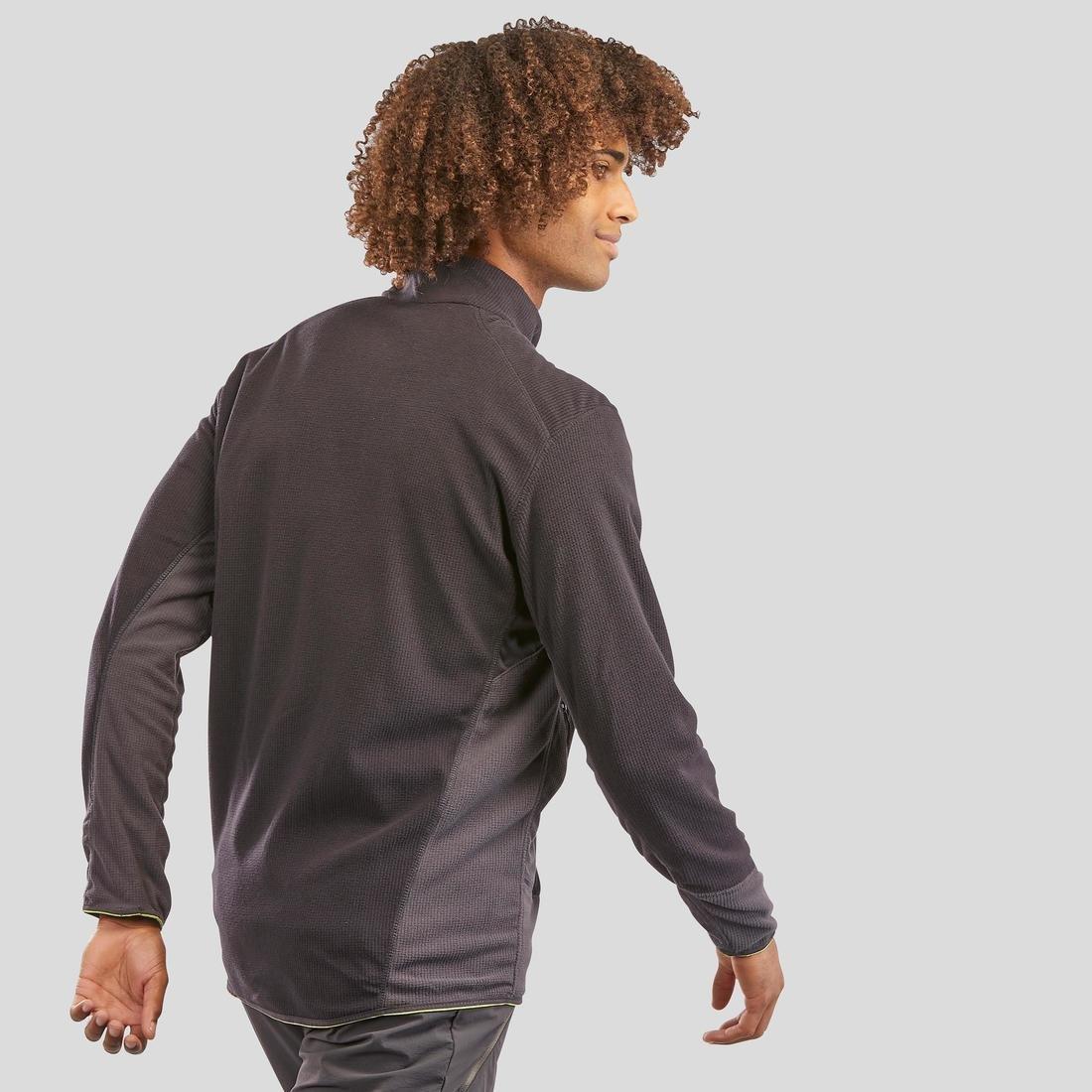 Men's Hiking Light Fleece Jacket Mh520, Black, , large image number 2