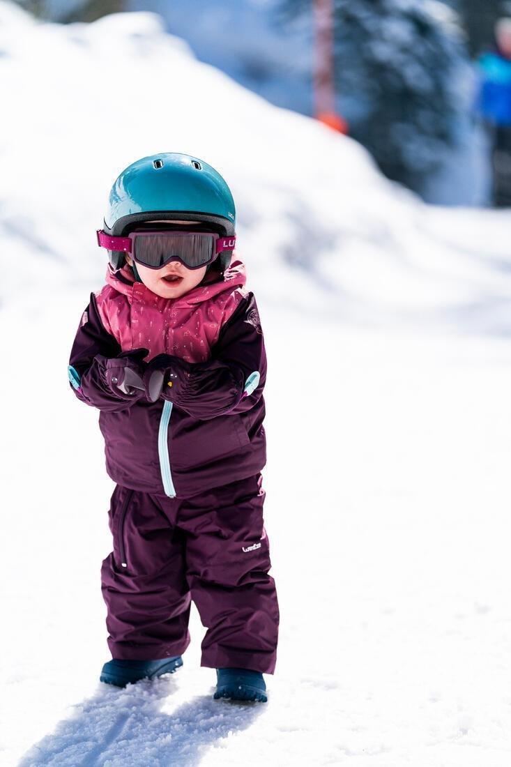 Baby Warm Ski Salopettes - 500 Warm, Purple, , large image number 3