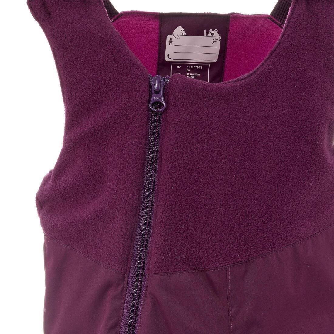 Baby Warm Ski Salopettes - 500 Warm, Purple, , large image number 6
