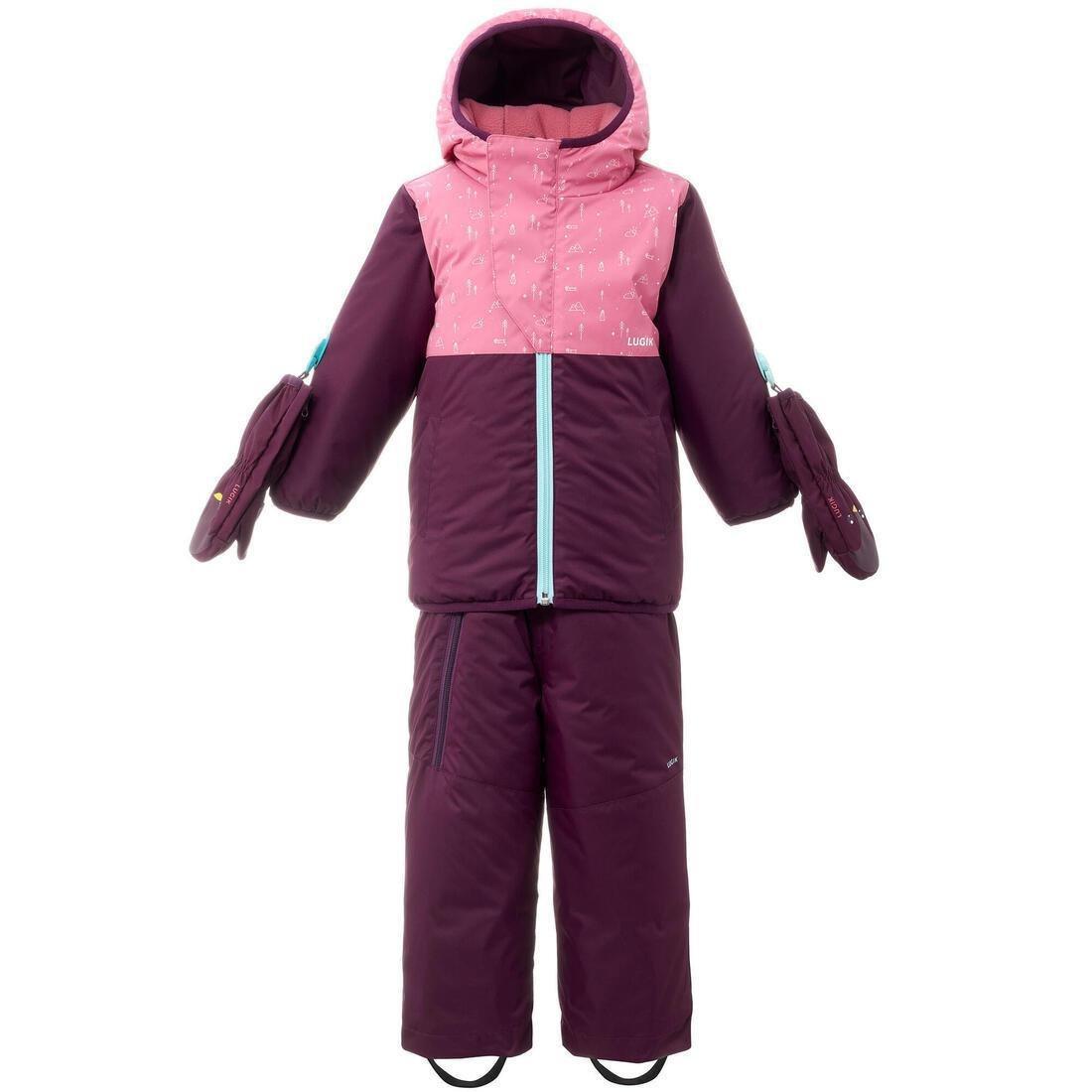 Baby Warm Ski Salopettes - 500 Warm, Purple, , large image number 7