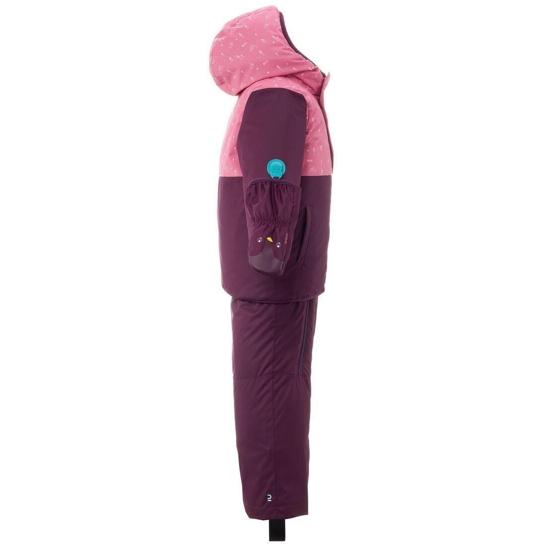 Baby Warm Ski Salopettes - 500 Warm, Purple, , large image number 8