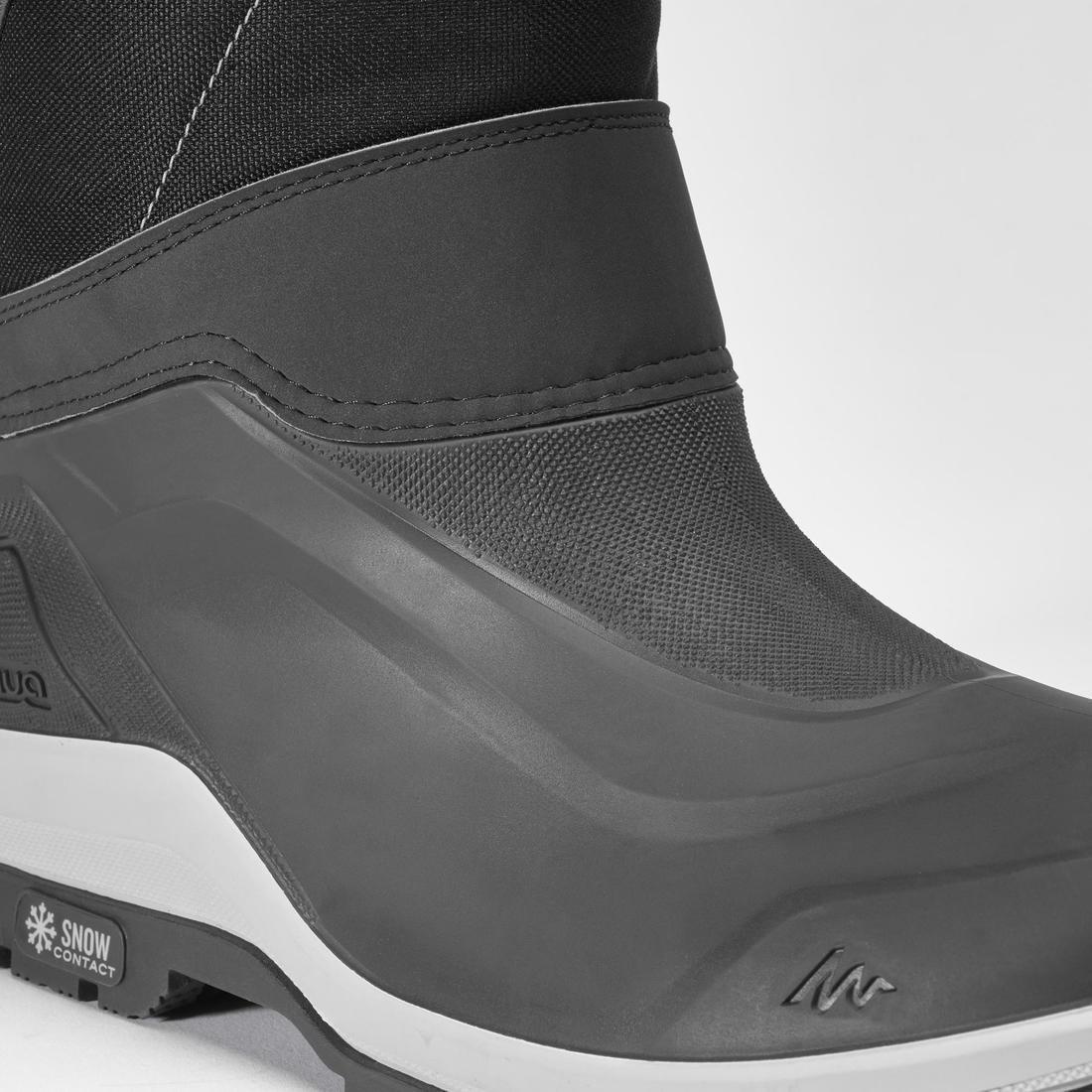 Mens Waterproof Snow Hiking Boots, Carbon Grey, , large image number 3