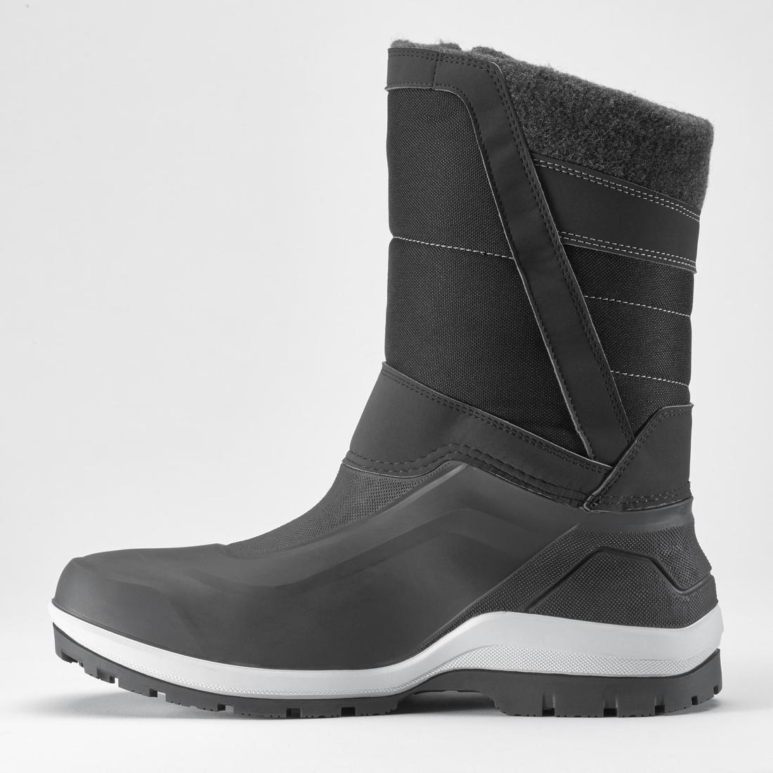 Mens Waterproof Snow Hiking Boots, Carbon Grey, , large image number 13