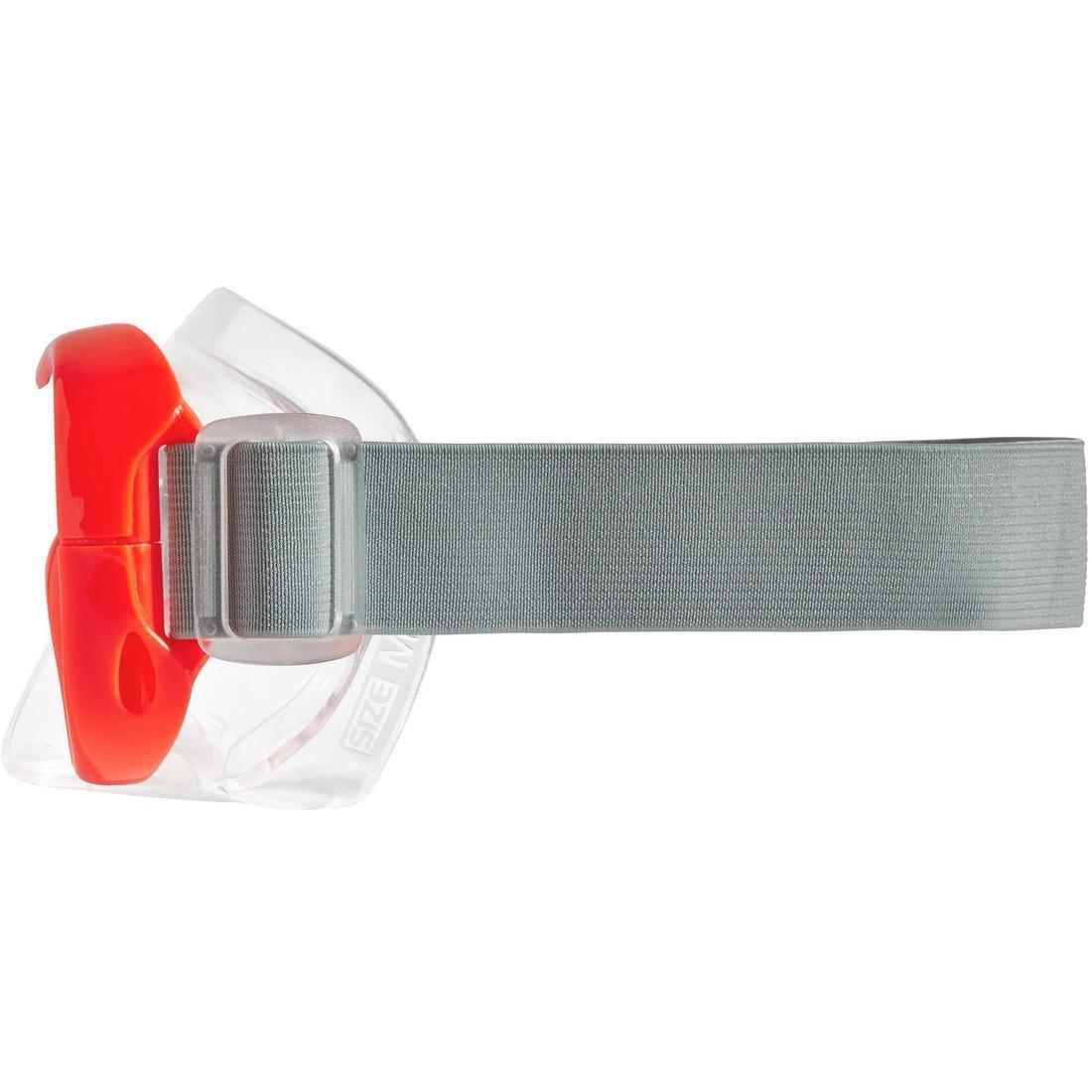 Adult or Kids' Snorkelling Mask SNK 500, Fluo Blood Orange, , large image number 3
