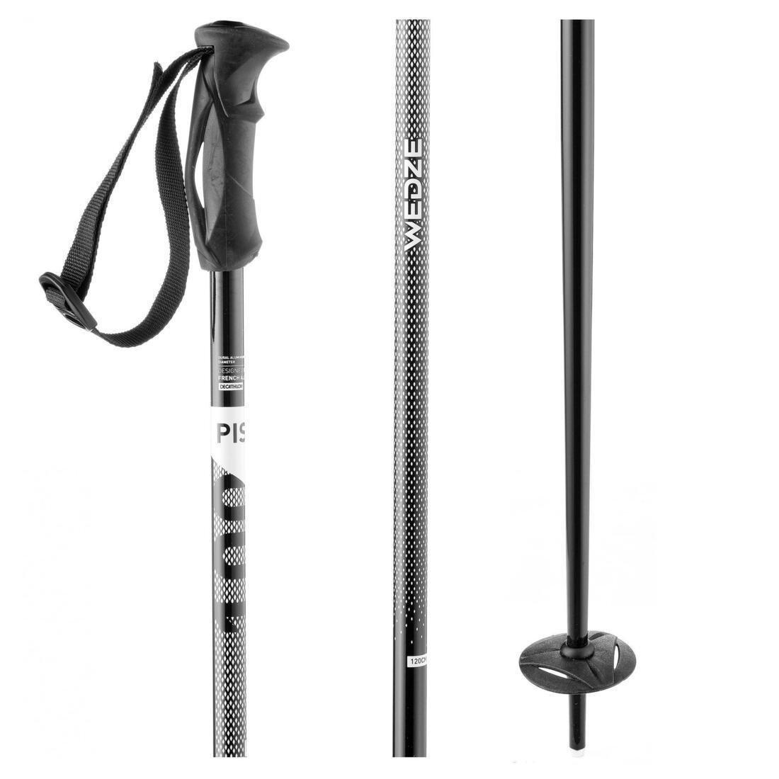 DEFAULT Men's Downhill Ski Poles - Black, No Color, large image number 1