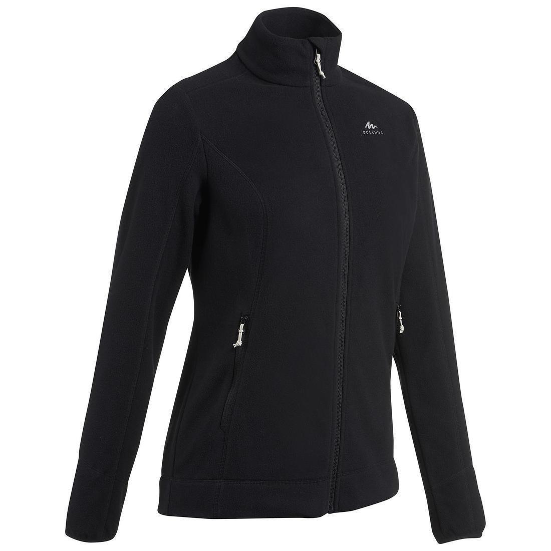 QUECHUA - Women's Walking Fleece Jacket, Black