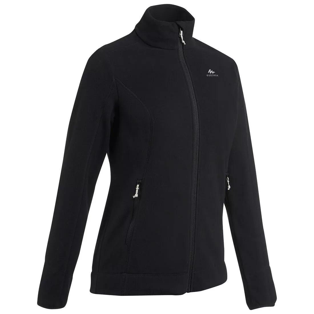 Women's Walking Fleece Jacket, Black, No Color, medium