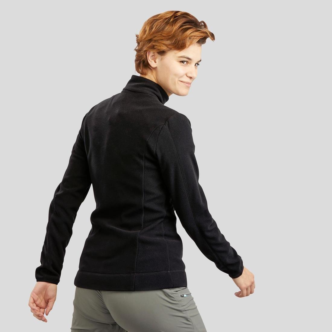 QUECHUA - Women's Walking Fleece Jacket, Black