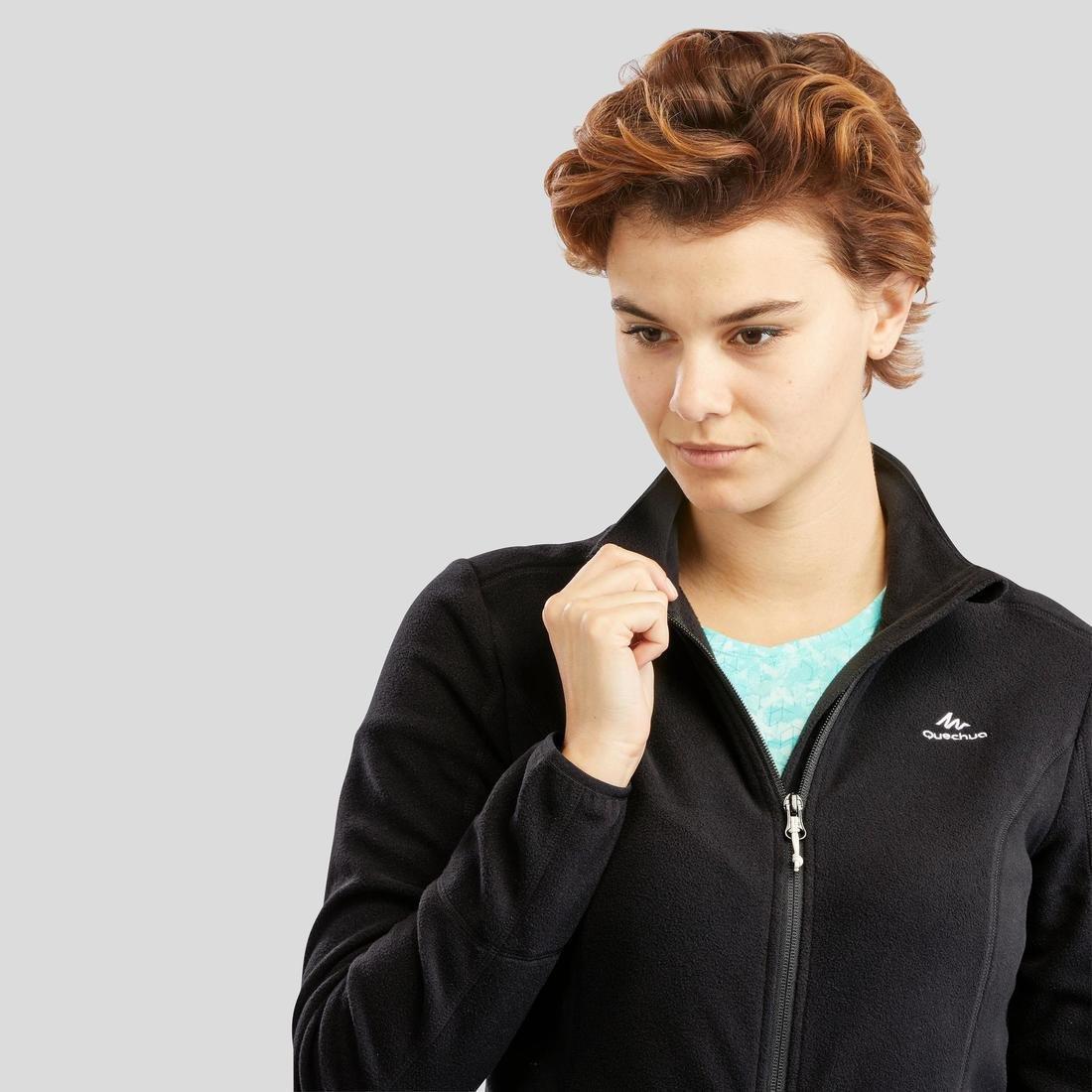 Women's Walking Fleece Jacket, Black, No Color, medium