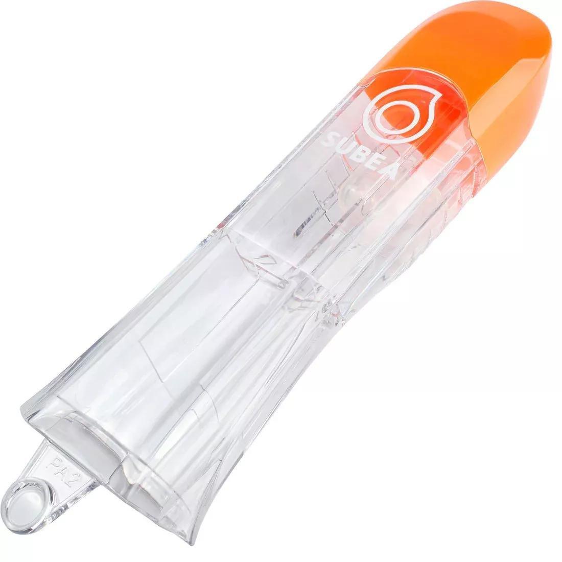 Snorkel For Snorkelling Mask Easybreath - 500, Orange, , medium