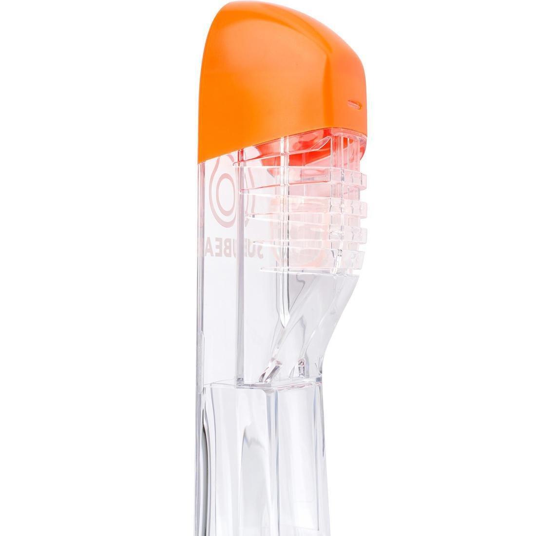Snorkel For Snorkelling Mask Easybreath - 500, Orange, No Color, large image number 2