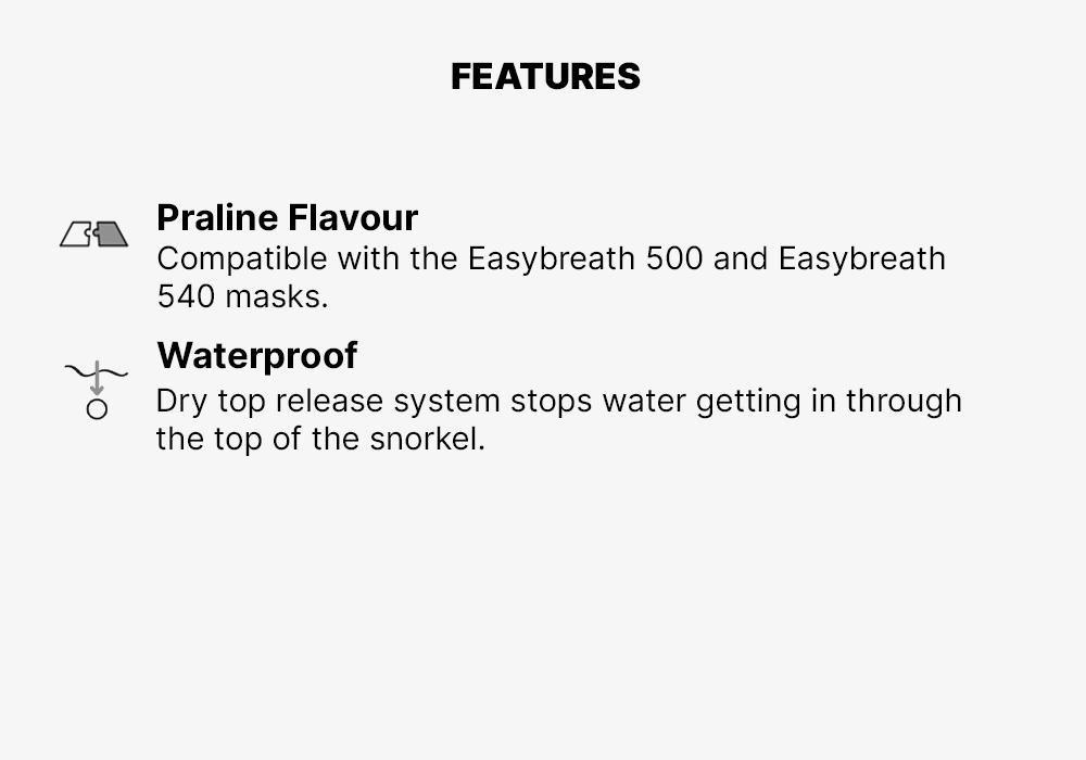 Snorkel For Snorkelling Mask Easybreath - 500, Orange, No Color, large image number 4