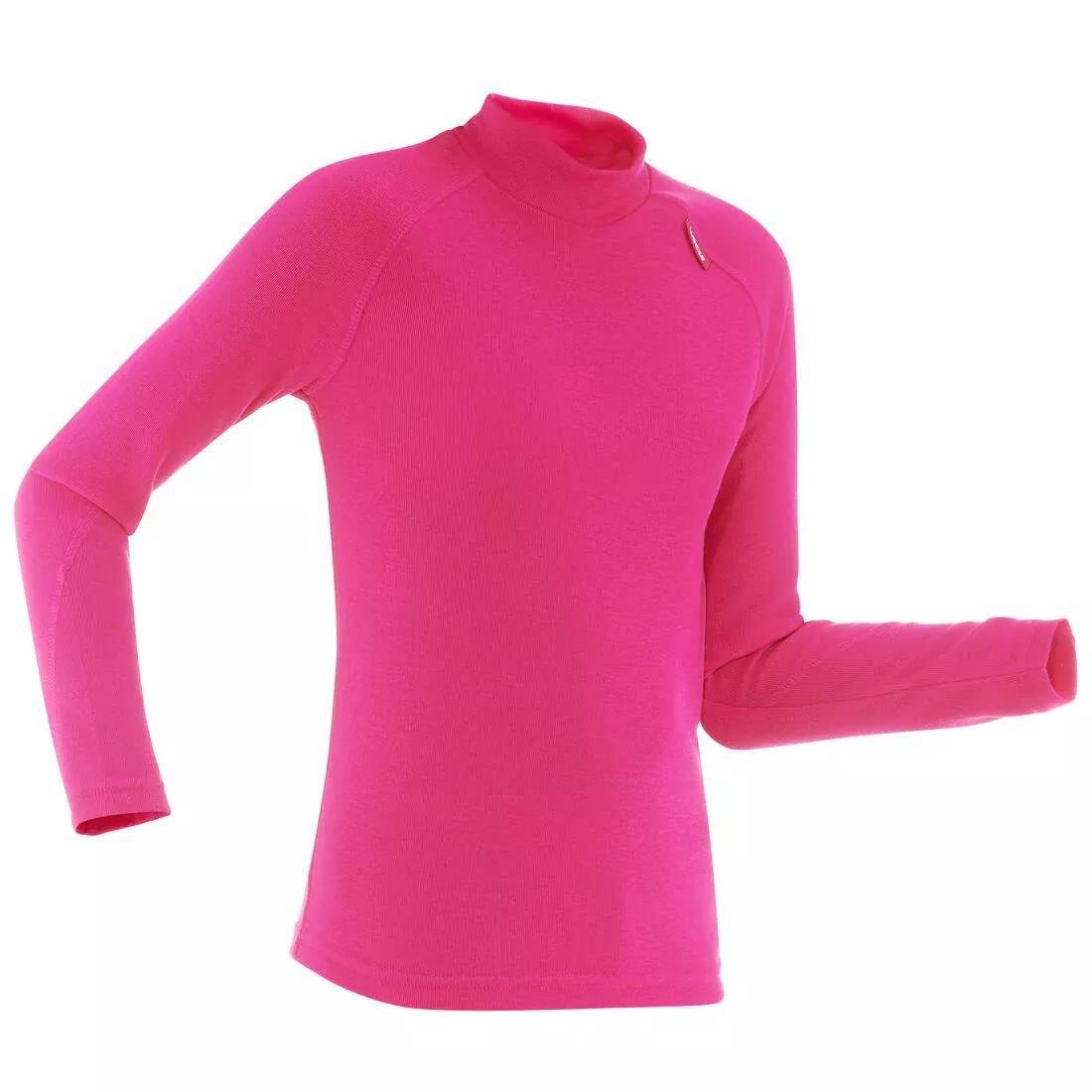 Kids Base Layer Ski Top, Fuchsia, , large image number 0