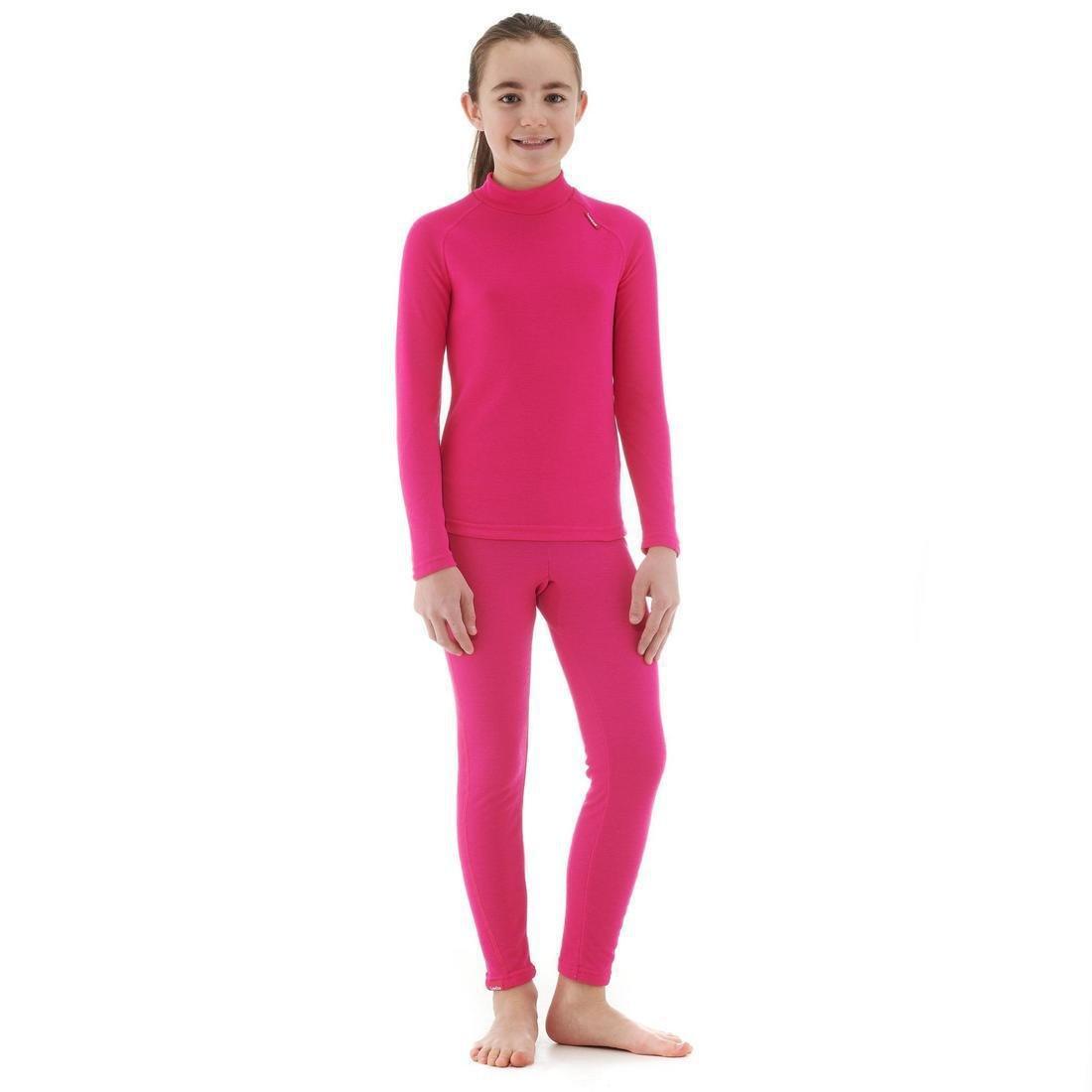 Kids Base Layer Ski Top, Fuchsia, , large image number 2