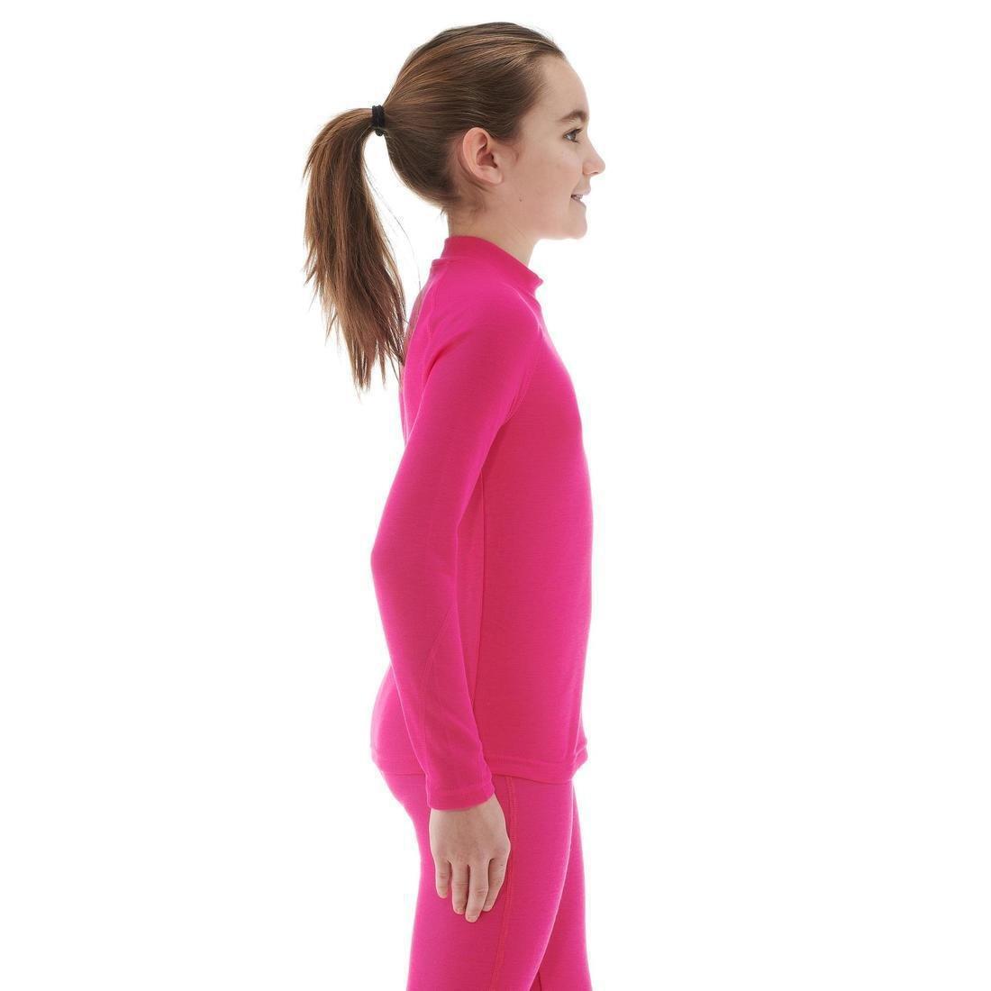 Kids Base Layer Ski Top, Fuchsia, , large image number 3