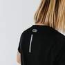 KALENJI - Women's Running Breathable Short-Sleeved T-Shirt Dry, Black