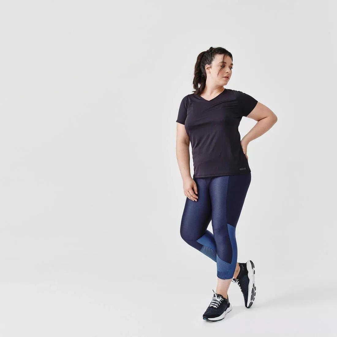 Women's Running Breathable Short-Sleeved T-Shirt Dry, Black, , large image number 9