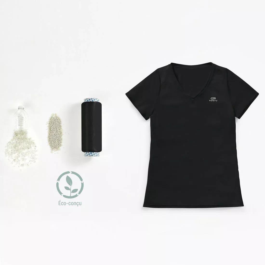 Women's Running Breathable Short-Sleeved T-Shirt Dry, Black, , large image number 14