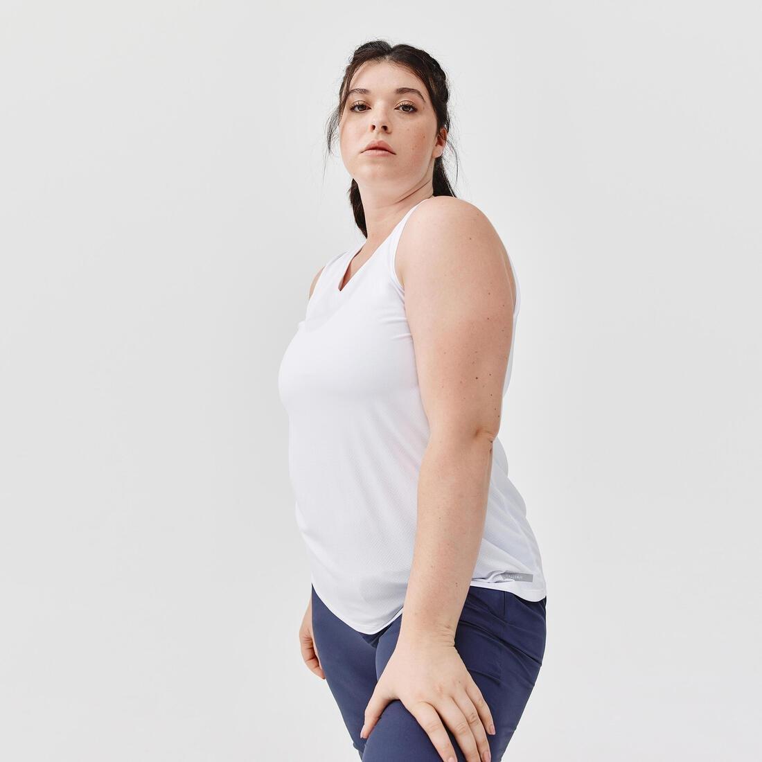 Women Breathable Running Tank Top Dry, White, , large image number 1