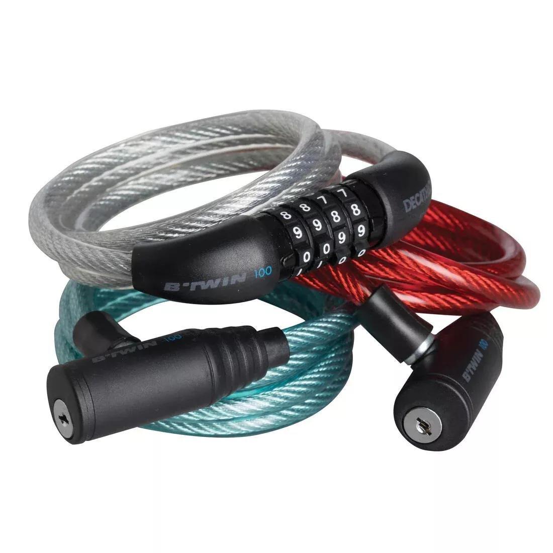 100 Accessory Bike Lock Tri Pack, Grey, No Color, large image number 0
