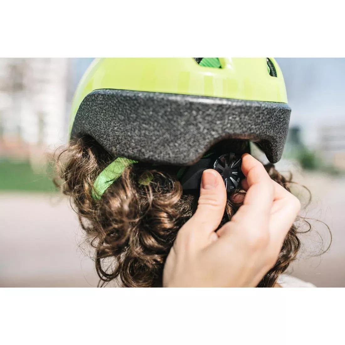 Kids Cycling Helmet 500, Fluo Lime Yellow, , large image number 3