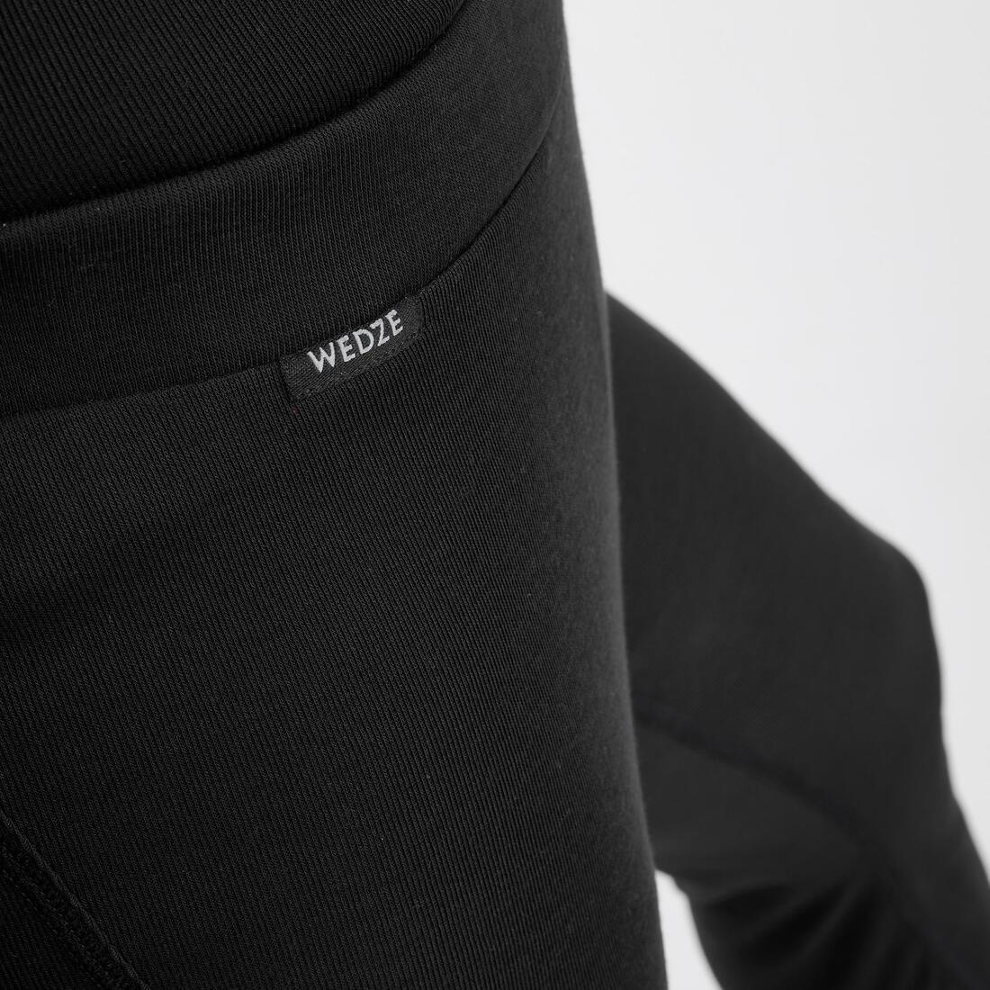 WEDZE - Mens Base Layer Ski Bottoms 100, Black