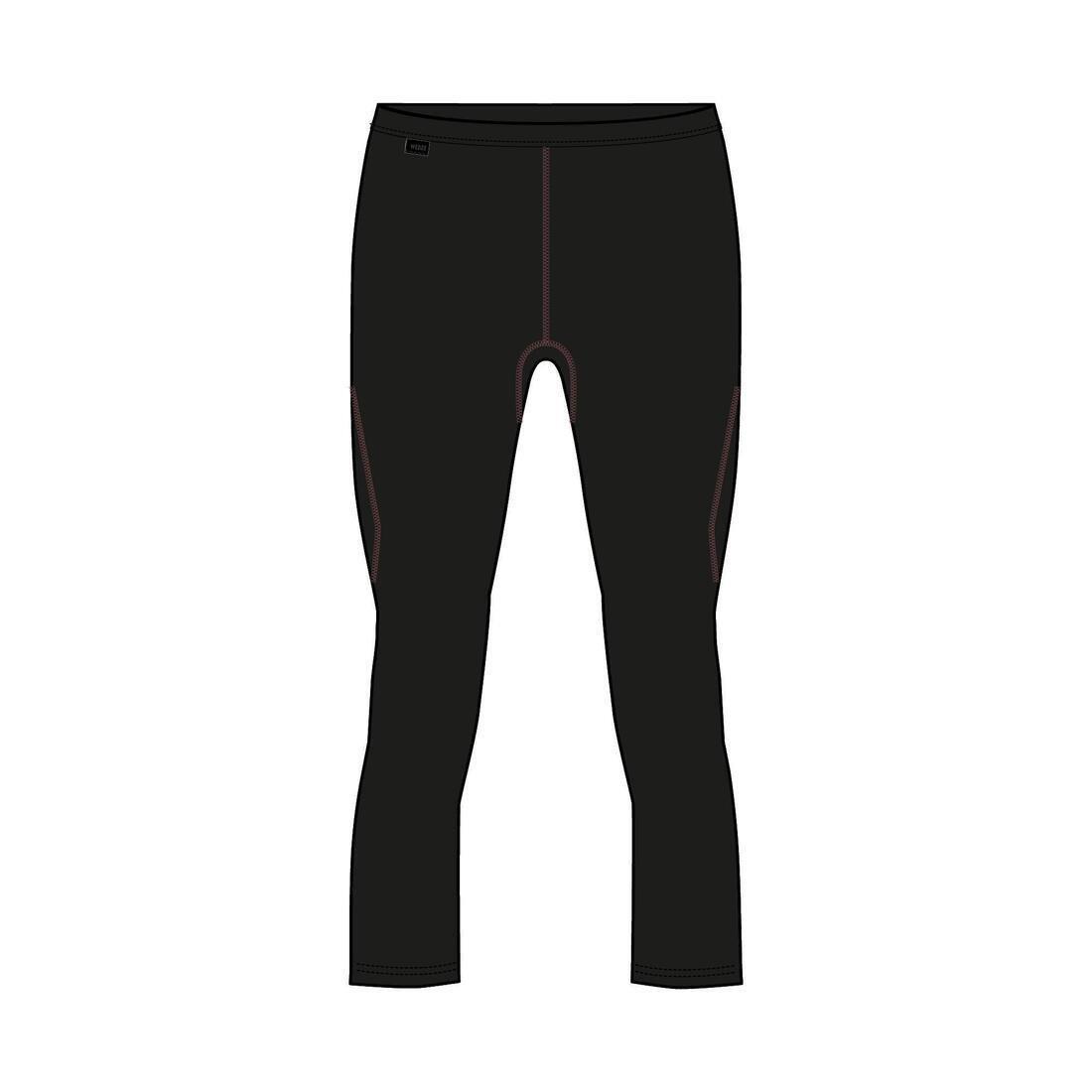 WEDZE - Mens Base Layer Ski Bottoms 100, Black