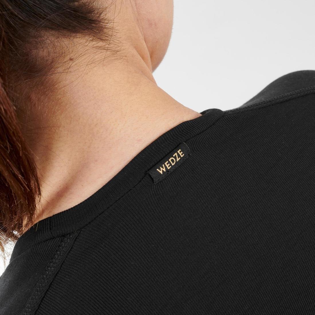 Women Base Layer Ski Top - 100, Black, No Color, medium