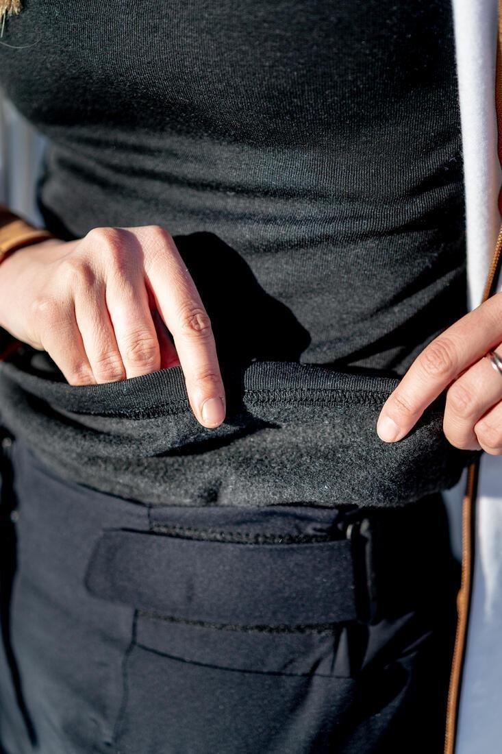 Women Base Layer Ski Top - 100, Black, No Color, medium