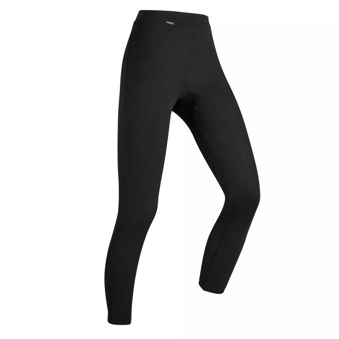 WEDZE Women Ski Base Layer Bottom Bl 100 Black Azadea UAE