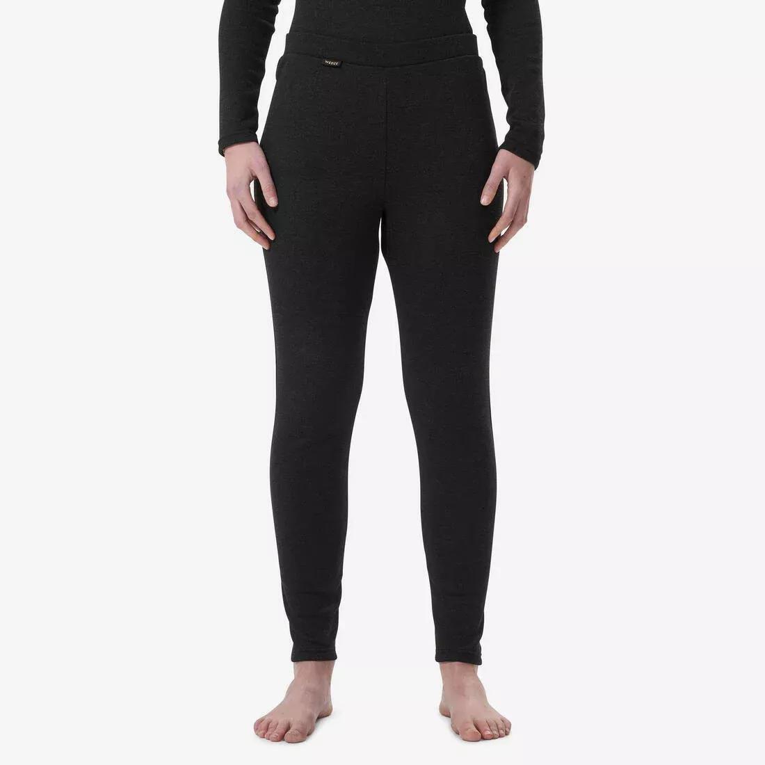 Women Ski Base Layer Bottom - Bl 100, Black, No Color, medium