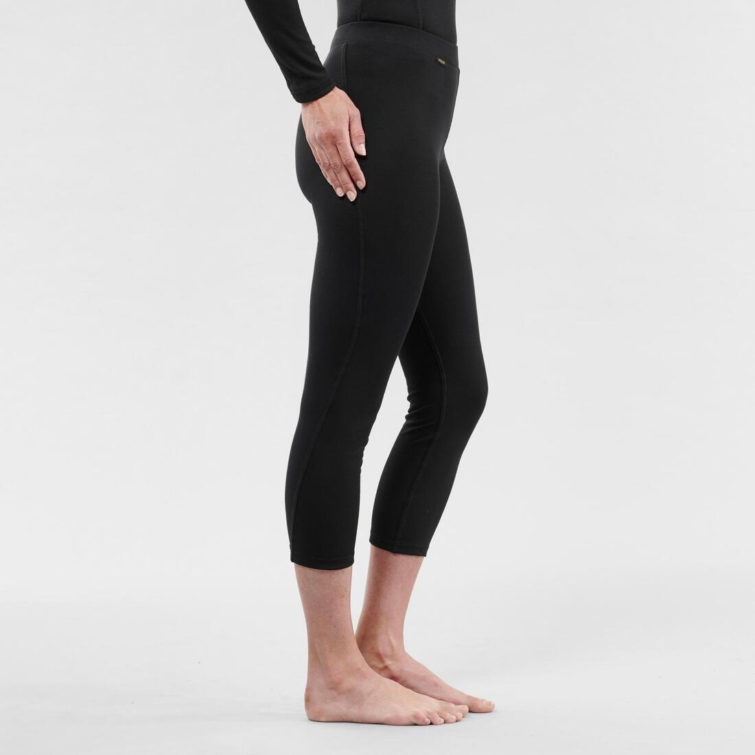 Women Ski Base Layer Bottom - Bl 100, Black, No Color, medium