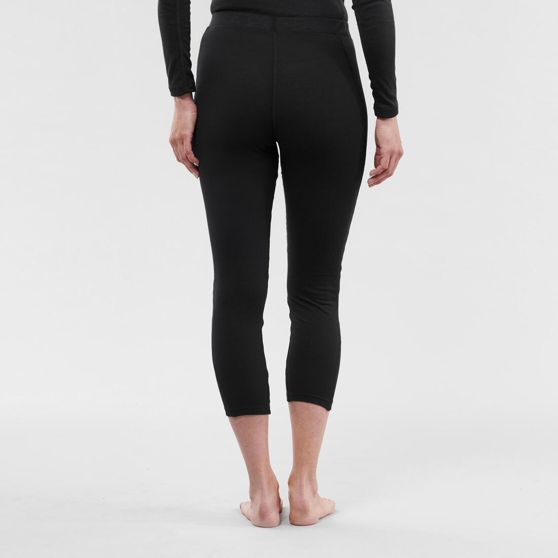Women Ski Base Layer Bottom - Bl 100, Black, No Color, medium