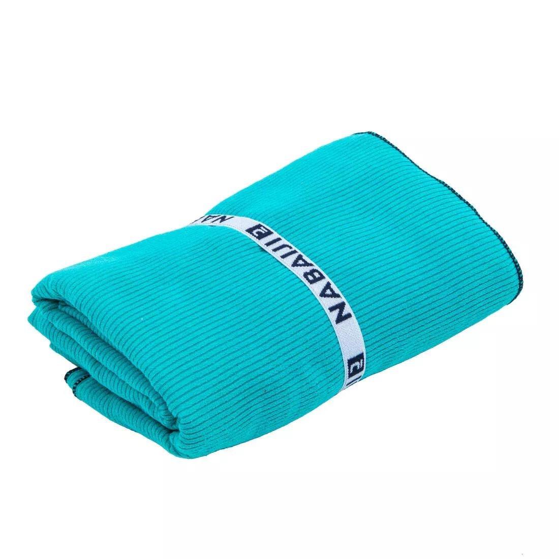 Swimming Microfibre Towel, Striped, Navy, No Color, large image number 7