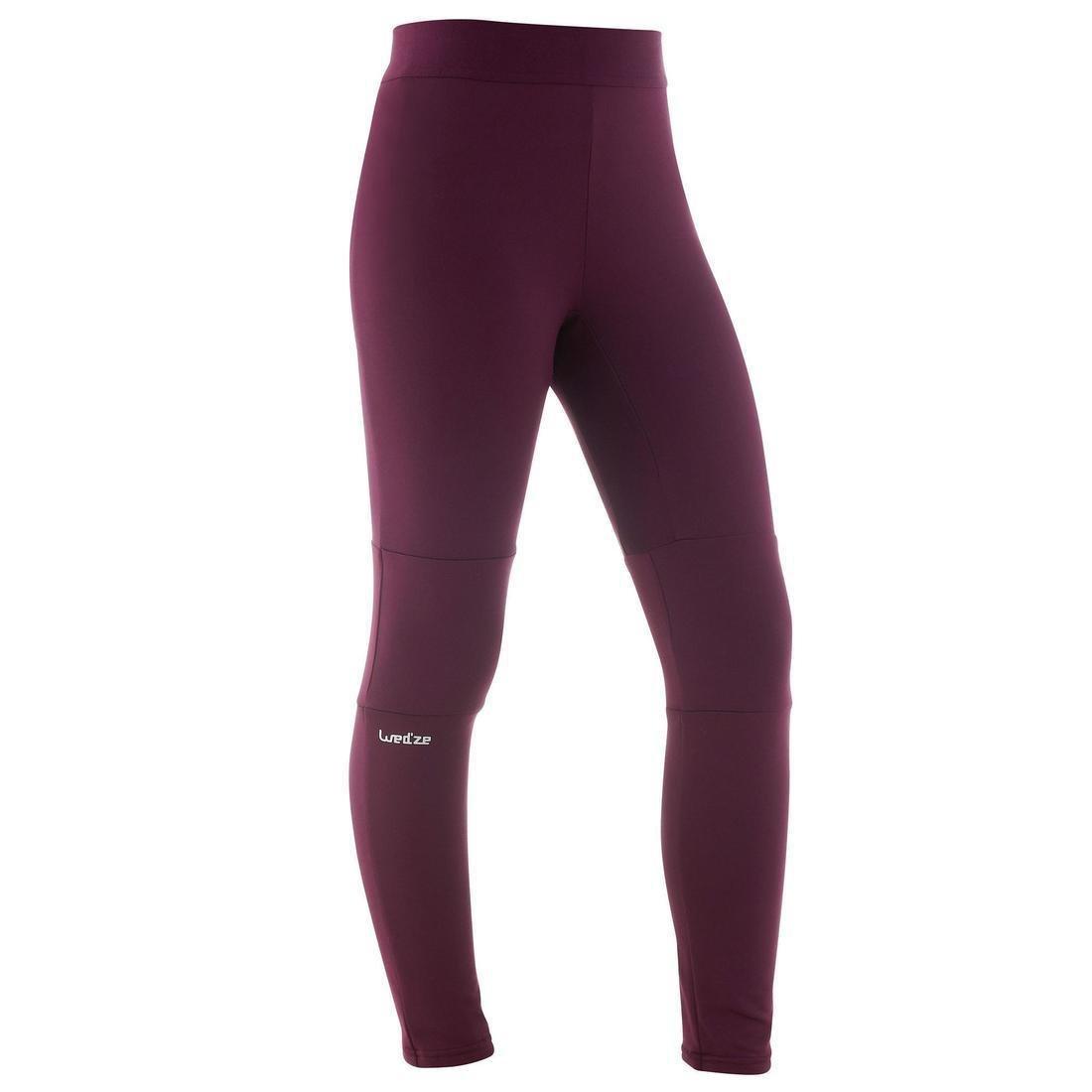 Kids' Ski Base Layer Bottoms, Plum, Damson, , large image number 2