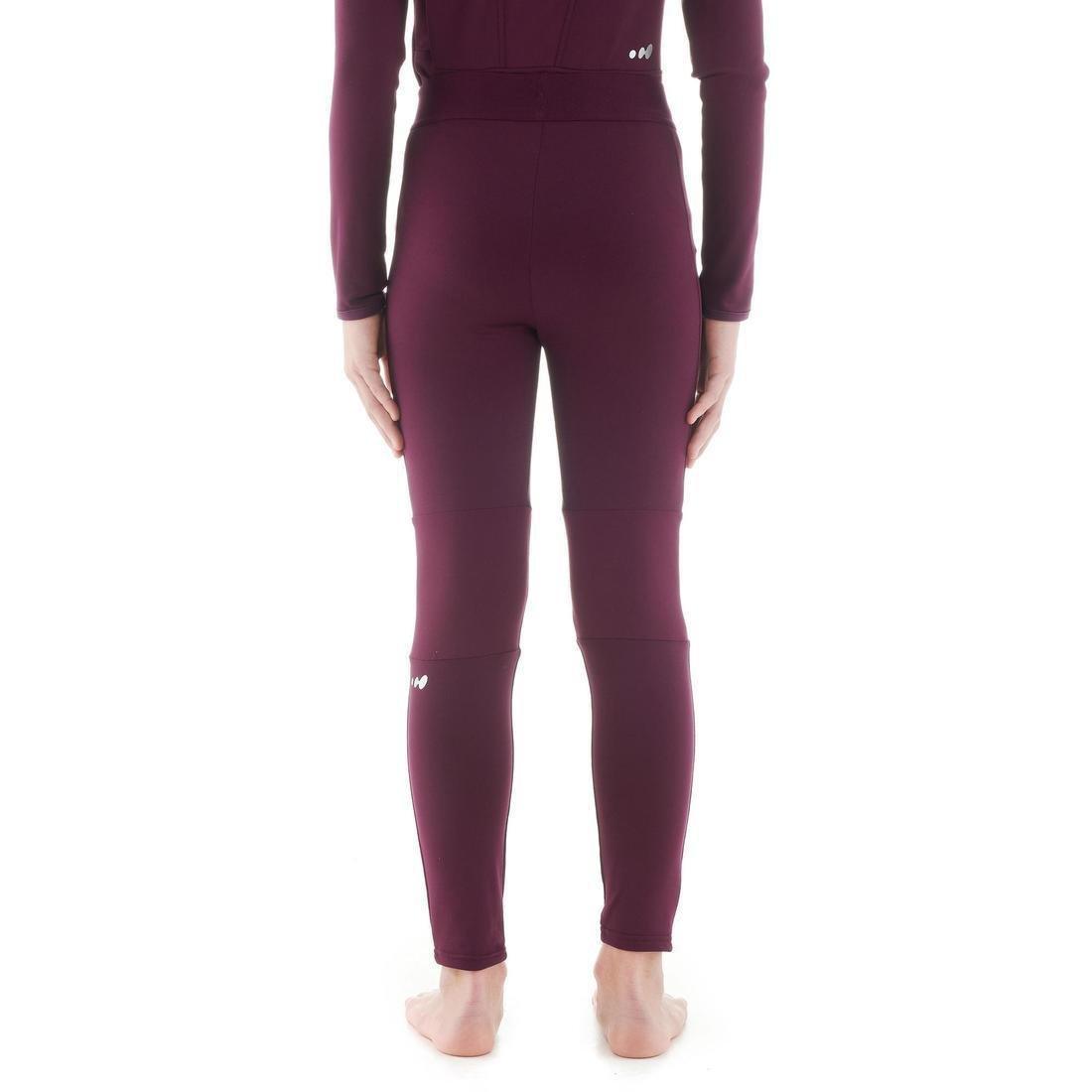 Kids' Ski Base Layer Bottoms, Plum, Damson, , large image number 5