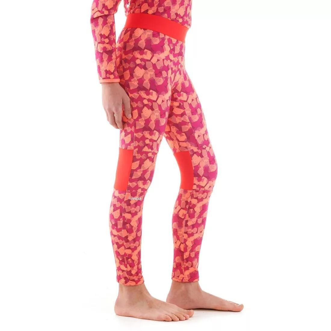 Kids' Ski Base Layer Bottoms, Plum, Damson, , large image number 11