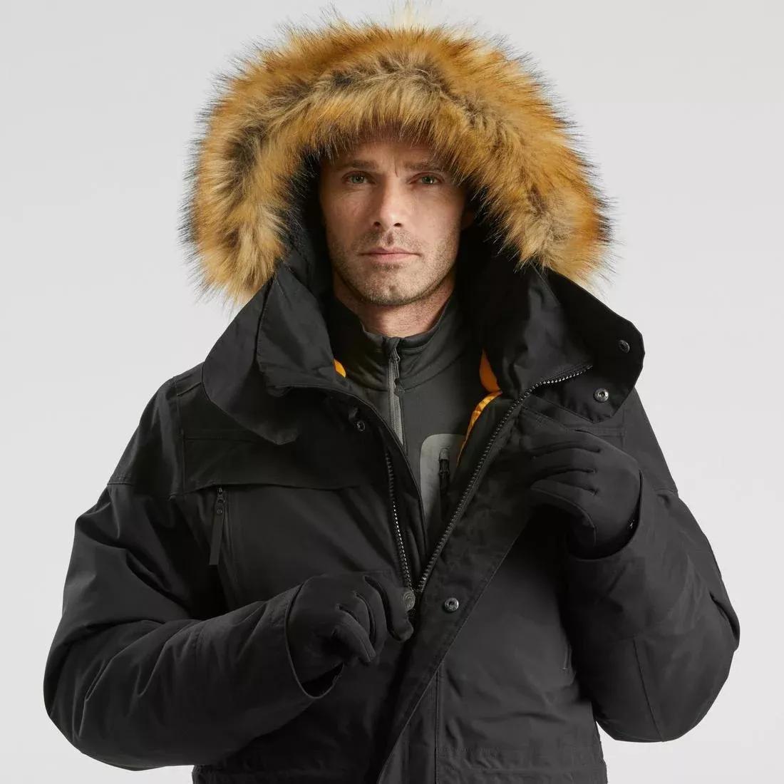 Men's Waterproof Hiking Parka - Sh500 Ultra-Warm -2, Black, No Color, large image number 0