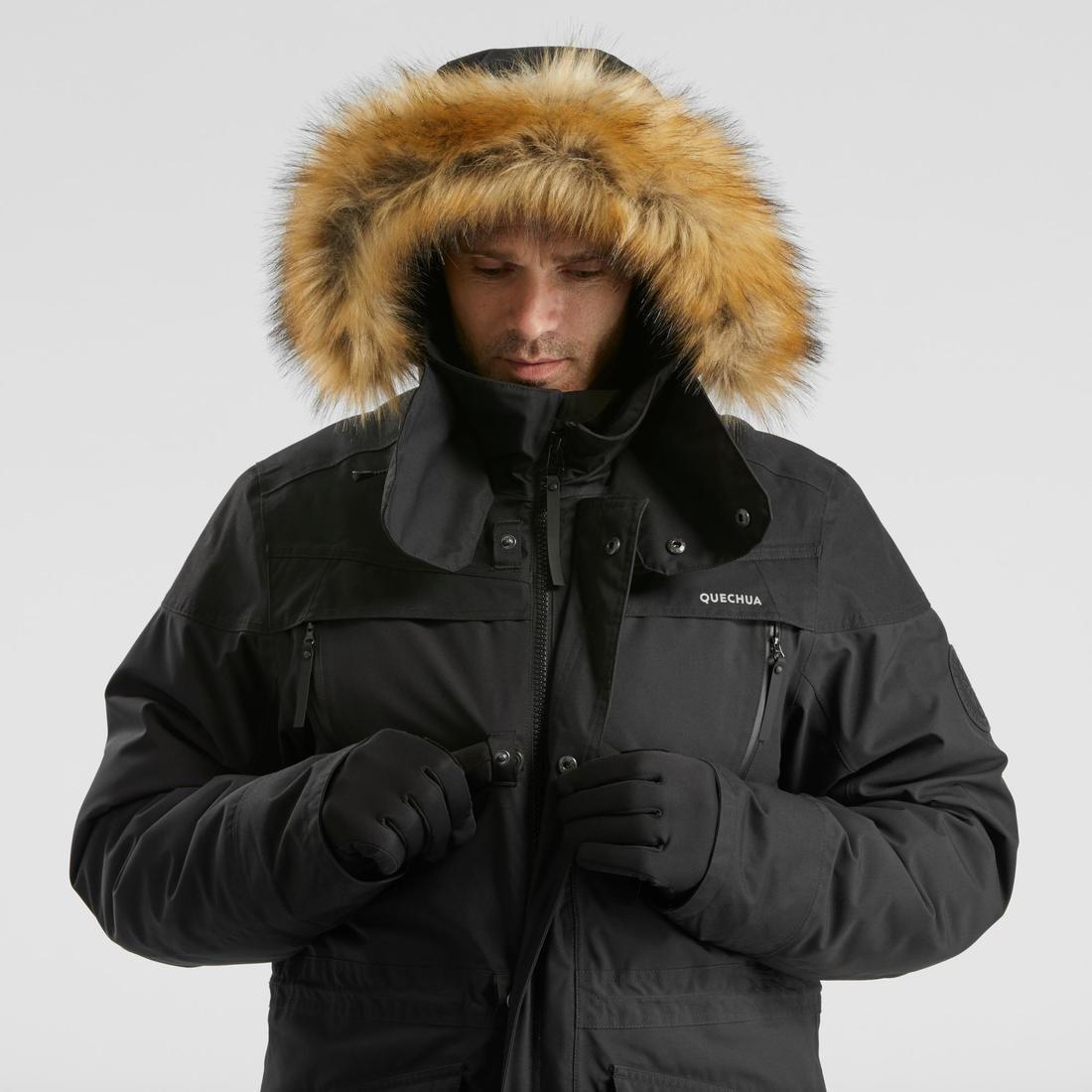 Men's Waterproof Hiking Parka - Sh500 Ultra-Warm -2, Black, , large image number 1