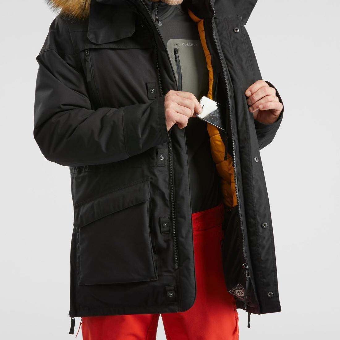 Men's Waterproof Hiking Parka - Sh500 Ultra-Warm -2, Black, , large image number 3