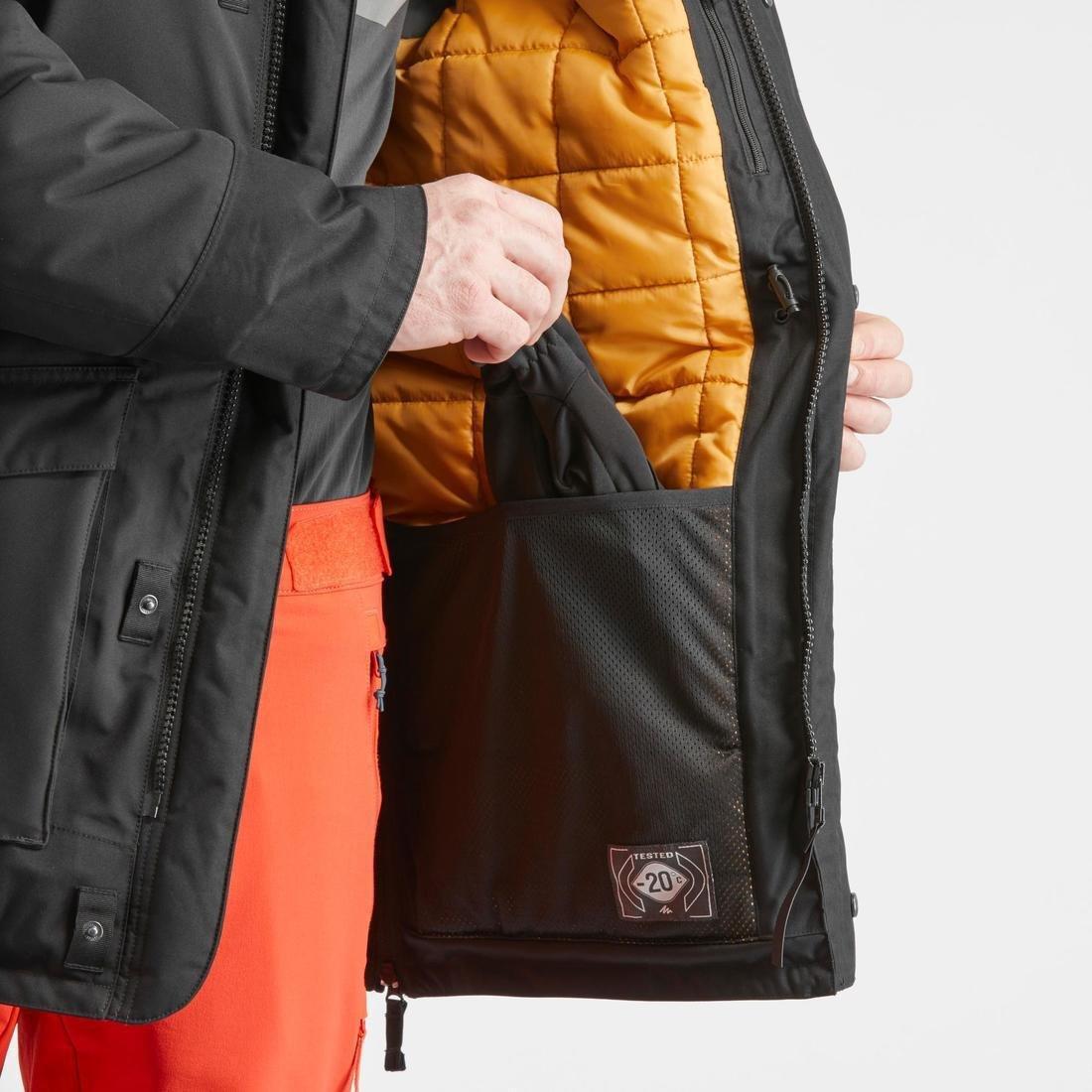 Men's Waterproof Hiking Parka - Sh500 Ultra-Warm -2, Black, , large image number 4