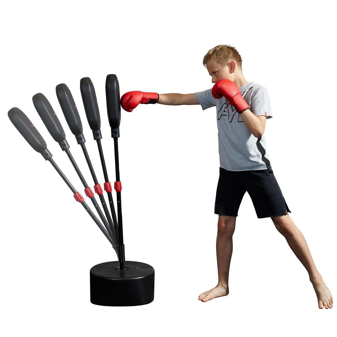 Junior Punching Ball Boxing Gloves Set, Black, No Color, large image number 1