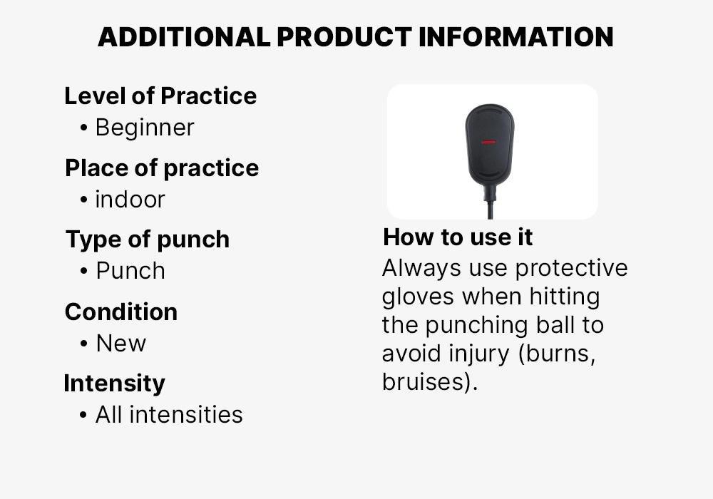 Junior Punching Ball Boxing Gloves Set, Black, No Color, medium