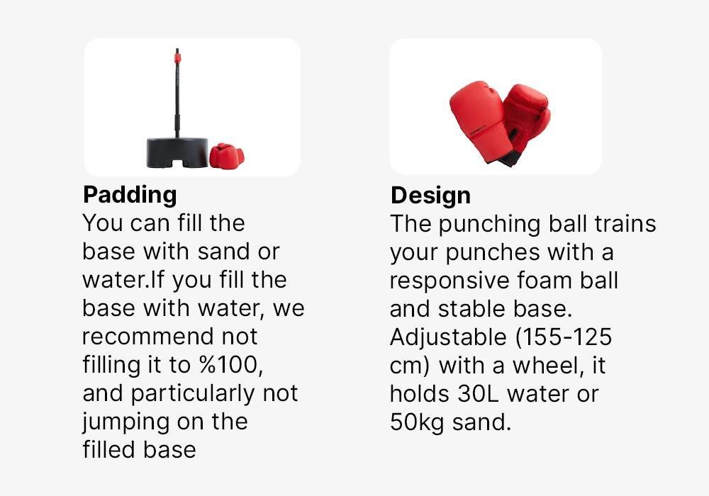 Junior Punching Ball Boxing Gloves Set, Black, No Color, large image number 5