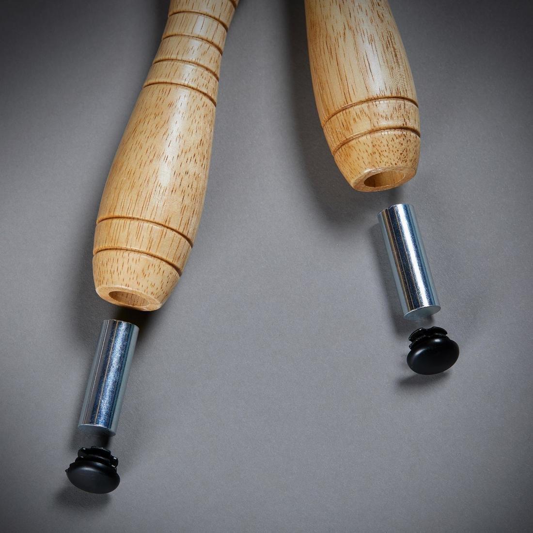 Wooden Boxing Skipping Rope With Removable Weights, Cream, No Color, large image number 10
