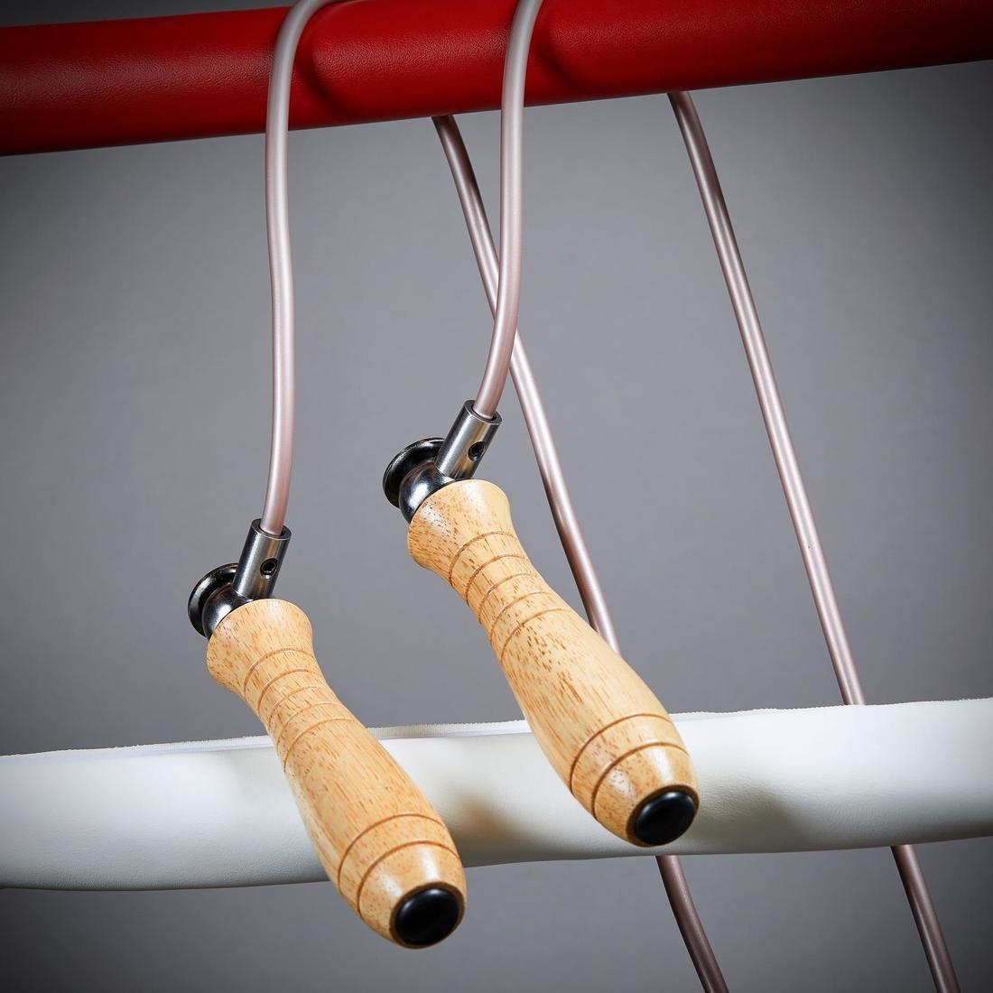 Wooden Boxing Skipping Rope With Removable Weights, Cream, No Color, large image number 13