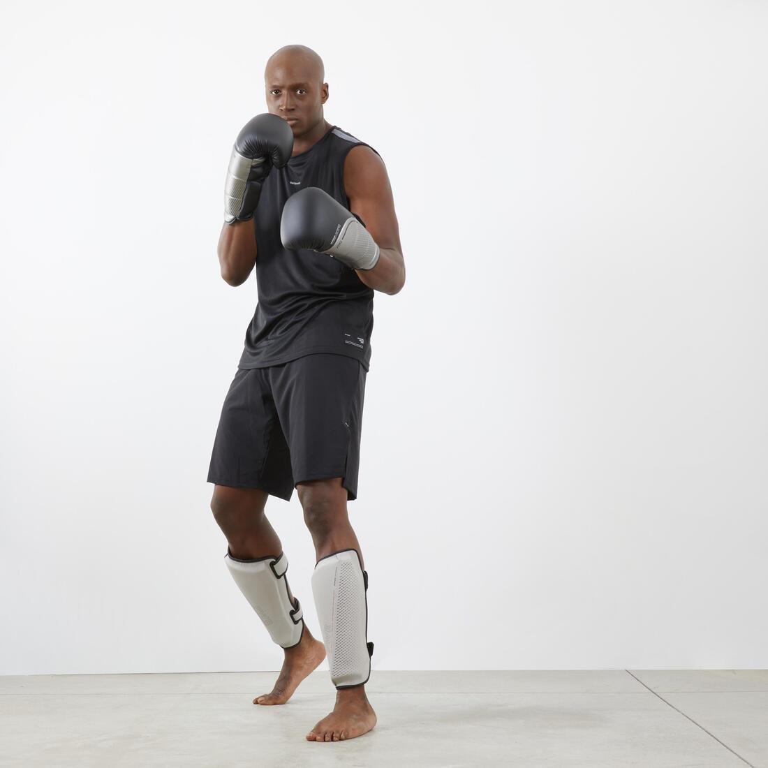 500 Ergo Boxing Shin Guard, Grey, , large image number 15
